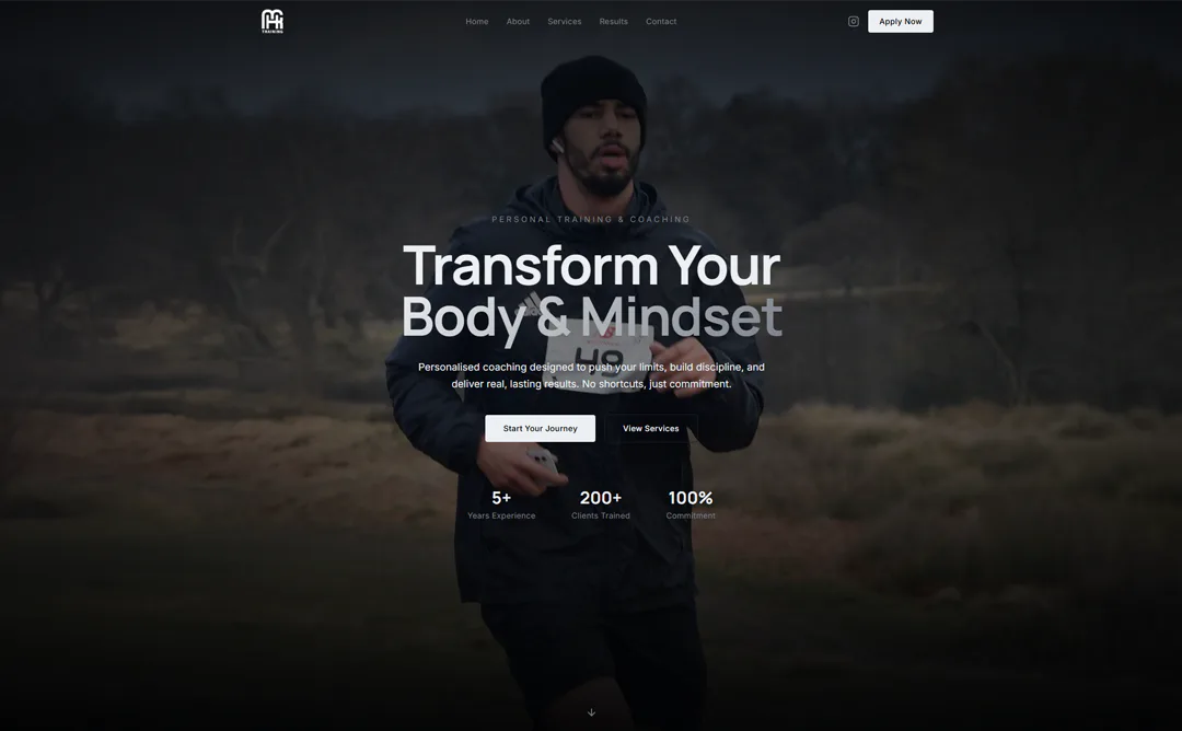 PT Training website