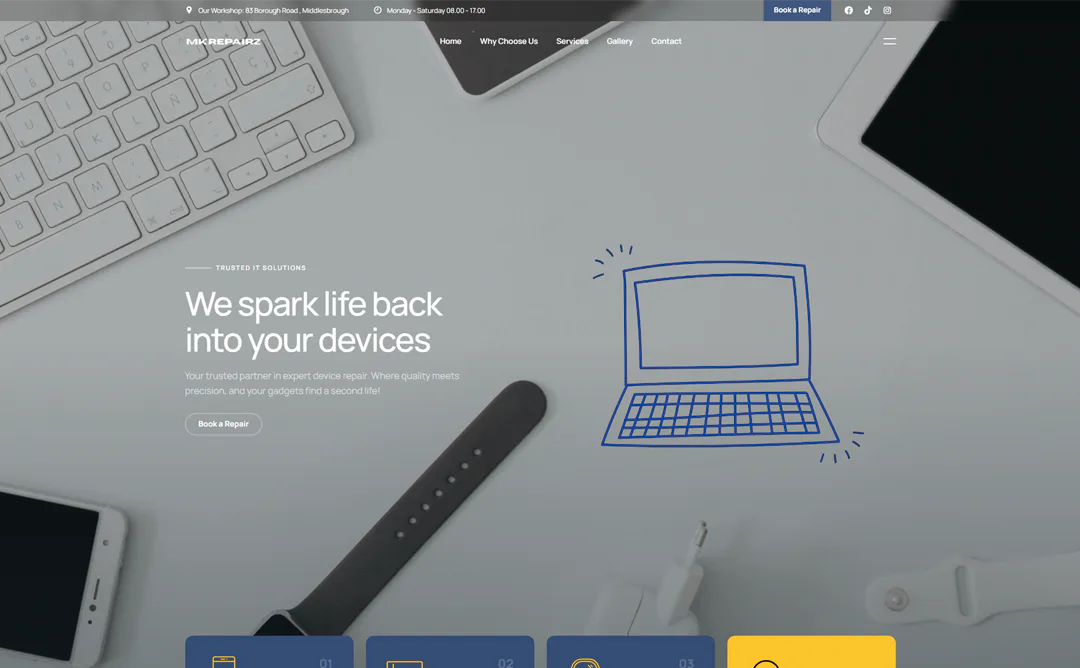 MK Repair website