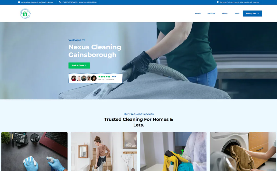 Nexus Cleaning website
