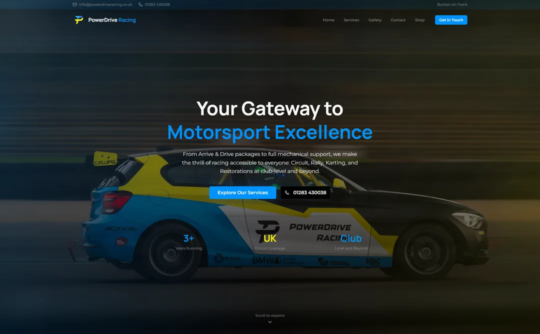 Power Drive Racing website