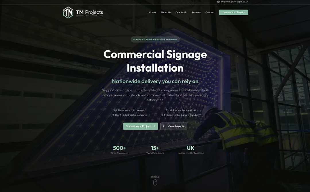 TM Projects website